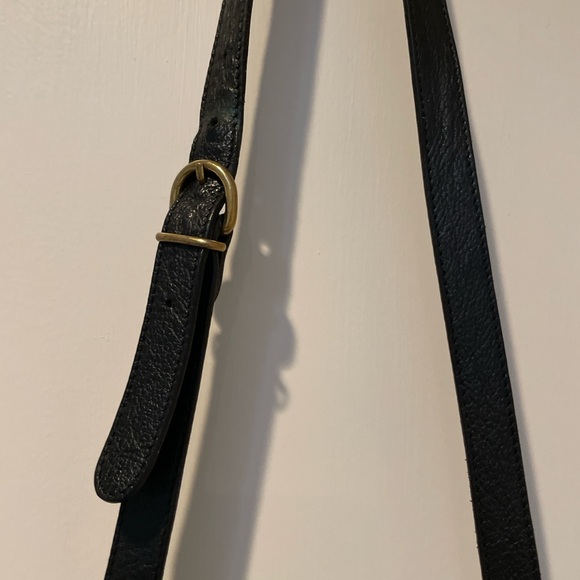 Vintage Il Bisonte Black Leather Crossbody Bag Made in Italy - Picture 6 of 7